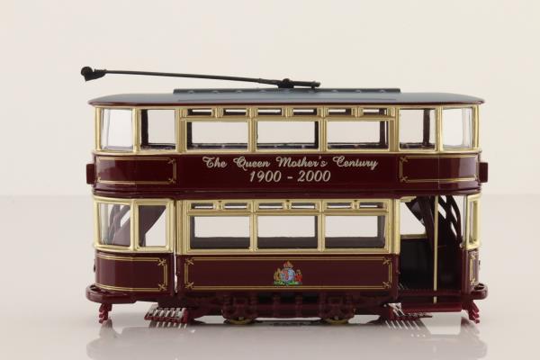 Corgi Classics 36712; Double Deck Tram, Closed Top, Closed Platform; Clarence House; The Queen Mother's Centenary, 1900-2000