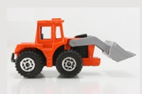 Matchbox 29e; Muir Hill Tractor Shovel; Orange W Silver Scoop (post Lesney)