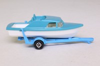 Matchbox/Lesney 9d; Cabin Cruiser & Trailer; Blue, White, Superfast