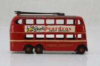 Matchbox/Lesney 56a; London Trolleybus; Red, Black Wheels, Peardrax