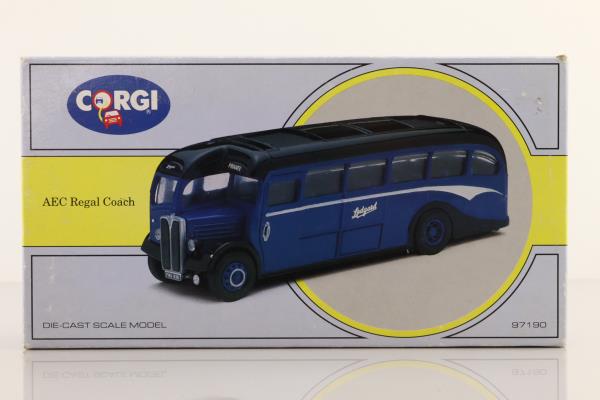 Corgi 97190; AEC Regal Half Cab Coach; Ledgard, Private Hire