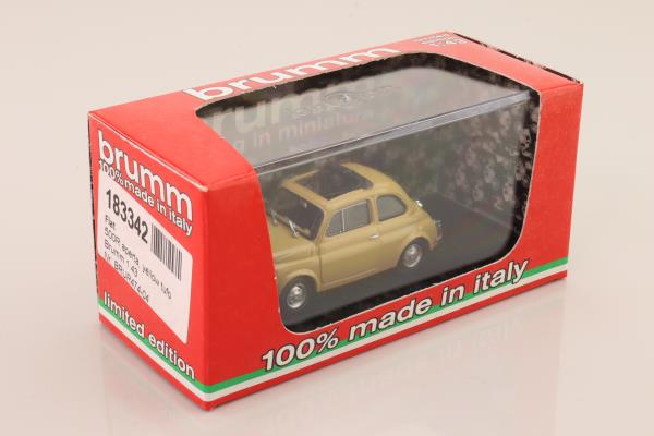 Brumm R474-04; Fiat 500 R 1972; Open Roof, Tufa Yellow