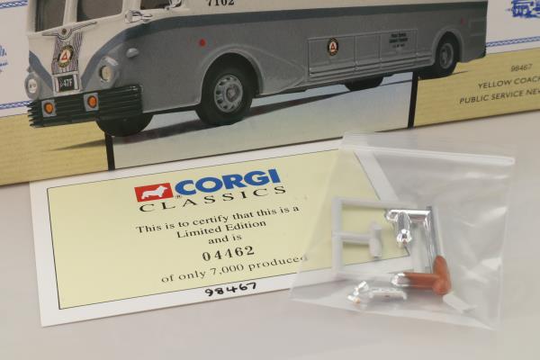 Corgi Classics 98467; Yellow Coach 743; Public Service New Jersey; Dest New York