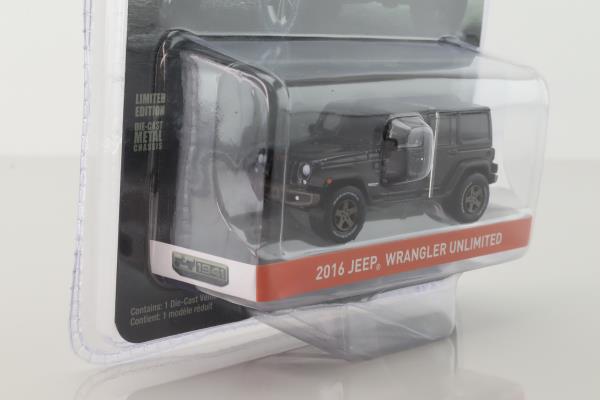 Greenlight 28000-F; 2016 Jeep Wrangler Unlimited; Black