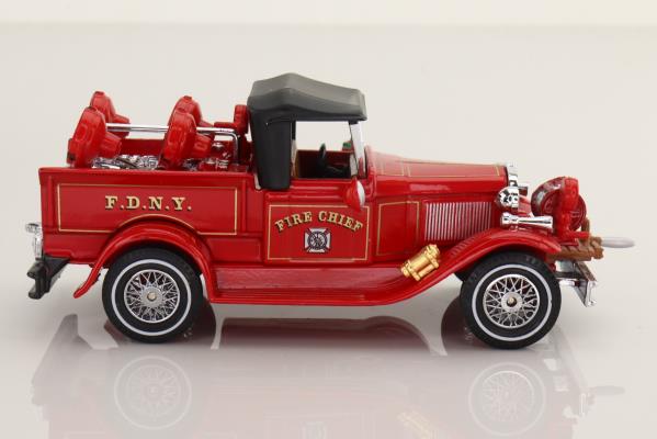 Models of Yesteryear YFE12; 1930 Ford Model A Battalion Chief's Vehicle; FDNY Fire Chief